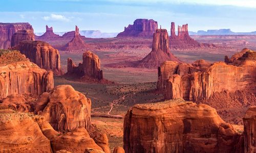 Panoramic view of rock formations