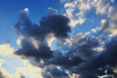 Low angle view of clouds in sky