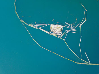 Close-up of sailboat in water