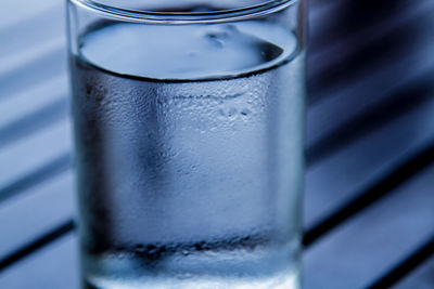 Close-up of beer glass