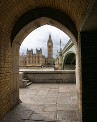 Low angle view of historic building against sky