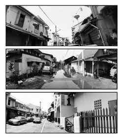Cars on street by buildings in city