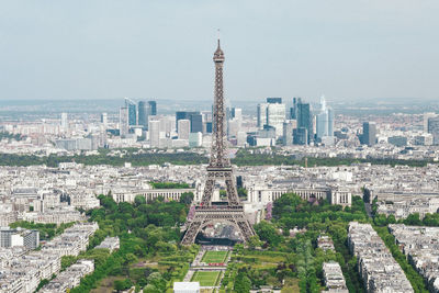 View of eiffel tower against paris cityscape