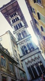 Low angle view of buildings in town