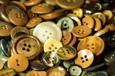 Full frame shot of eggs on table