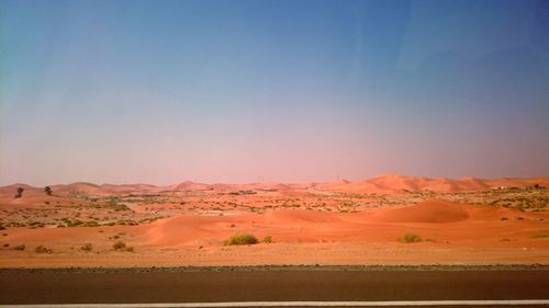 Scenic view of desert