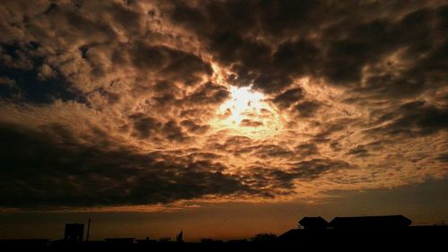 Low angle view of dramatic sky