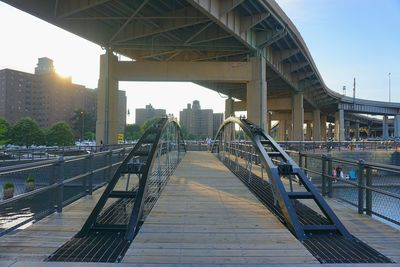 Footbridge in city