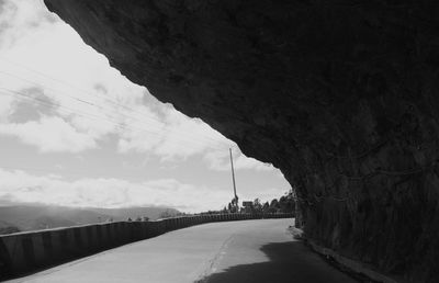 Road passing through mountain