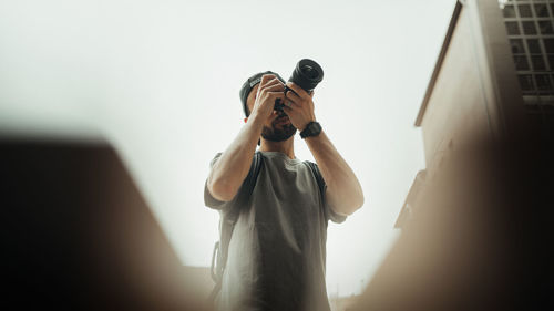 Man photographing