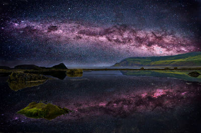 Scenic view of star field at night