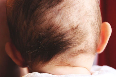 Close-up rear view of baby