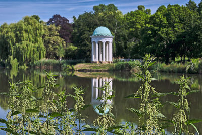 Built structure in a lake