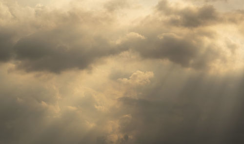 Low angle view of storm clouds in sky