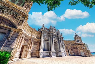 Low angle view of historical building against sky