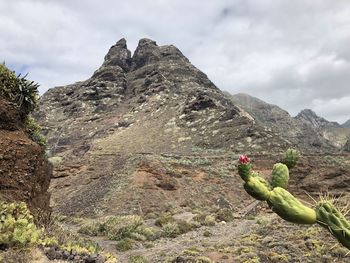 Scenic view of mountain against sky