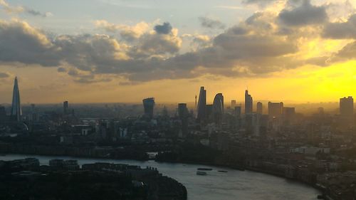 Cityscape at sunset