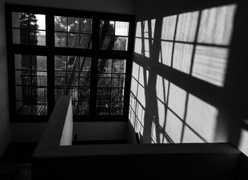 Close-up of window at home