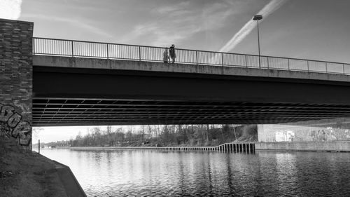 Bridge over river against sky