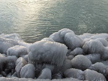 Rocks in sea