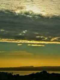 Scenic view of dramatic sky during sunset