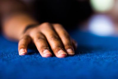 Close-up of man hand