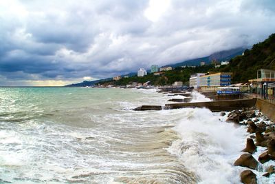 Scenic view of sea against sky