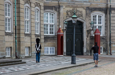 Cityscape of copenhagen, castle amalienborg.