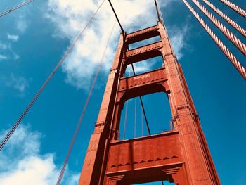 Low angle view of bridge against sky