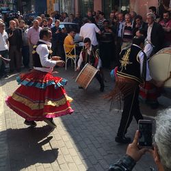 People walking on street in city