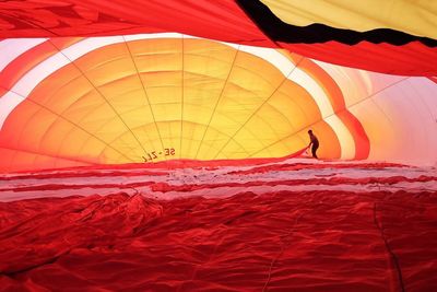 Full frame shot of red fabric