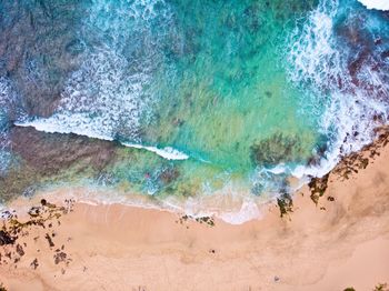 High angle view of beach