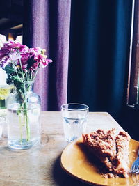 Close-up of food on table