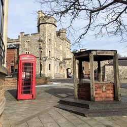 Built structures against the sky