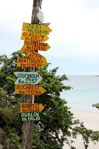 Low angle view of sign board