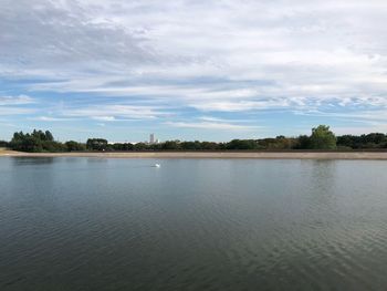 Scenic view of river against sky