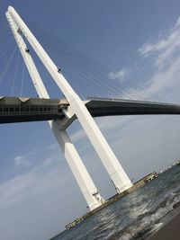 Low angle view of bridge against sky