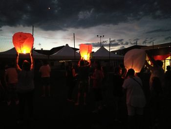 Crowd at night