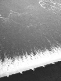 Waves rushing towards shore