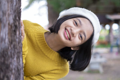 Portrait of a smiling young woman