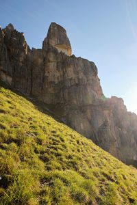 Scenic view of rocky mountains against sky