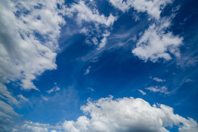 Low angle view of clouds in sky