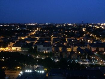 Illuminated city at night