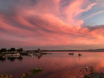 Sunset over lake champlain burlington, vt