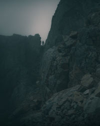 Scenic view of rocky mountains against sky