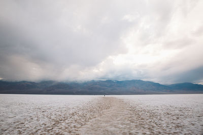 Scenic view of desert against sky