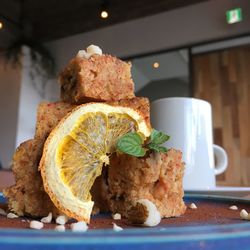 Close-up of served food