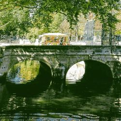 Arch bridge over river