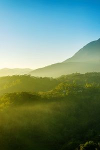 Scenic view of landscape against clear sky