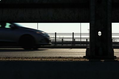Railroad station platform against sky